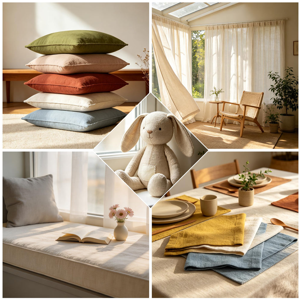 Linen Fabric | Natural Linen Cloth | Embroidery, Sewing | Soft, Breathable | 59" Wide | 30% Linen, 70% Viscose