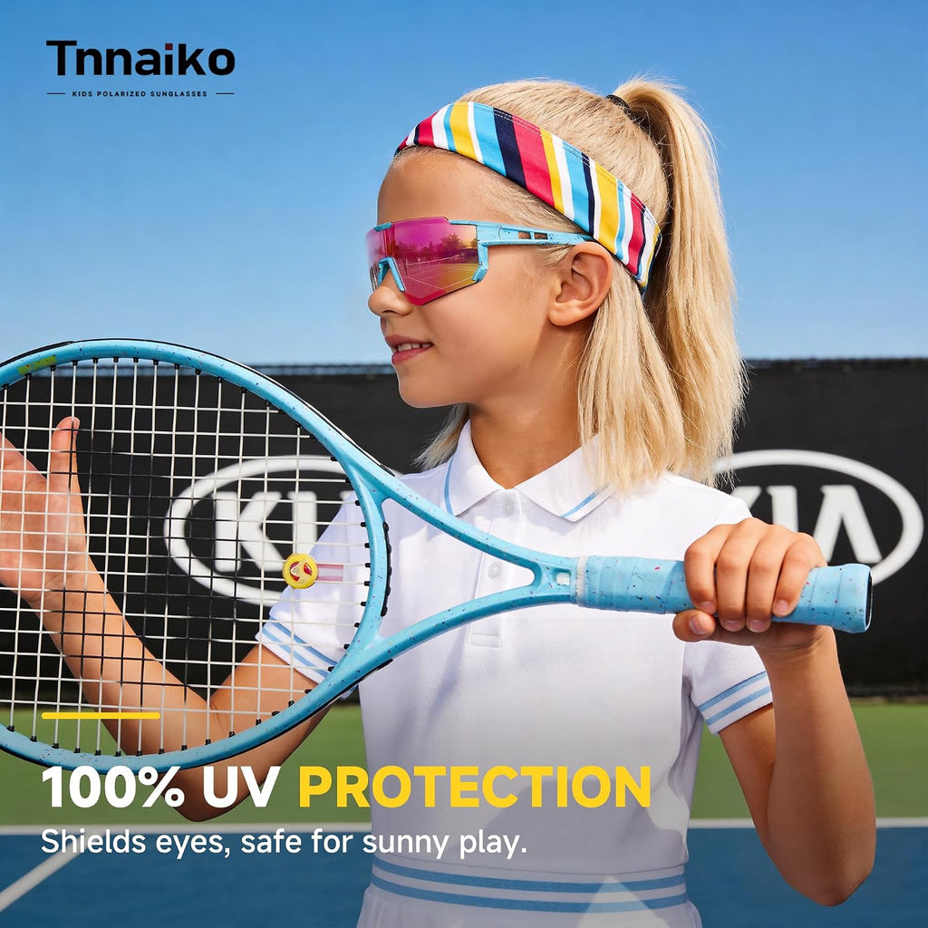 Kids Polarized Sunglasses for Boys & Girls, Youth Baseball Softball Cycling Sports Sunglasses UV Protection