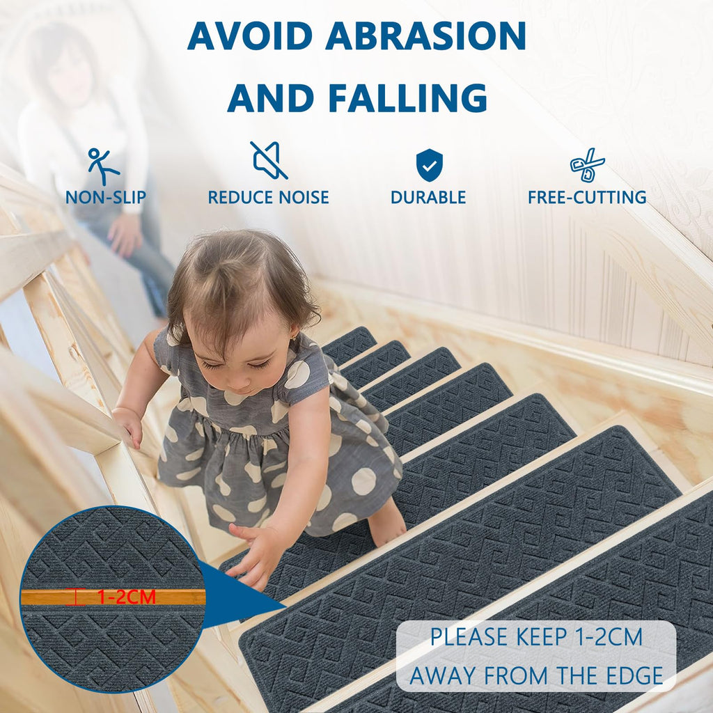 For Wooden Steps Indoor, 15 Pack 8" X 30" Non Slip