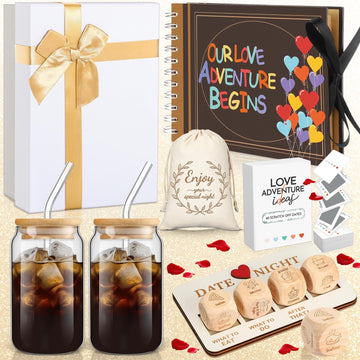 54 Pcs Date Night Gift Box for Couple Girlfriend Boyfriend