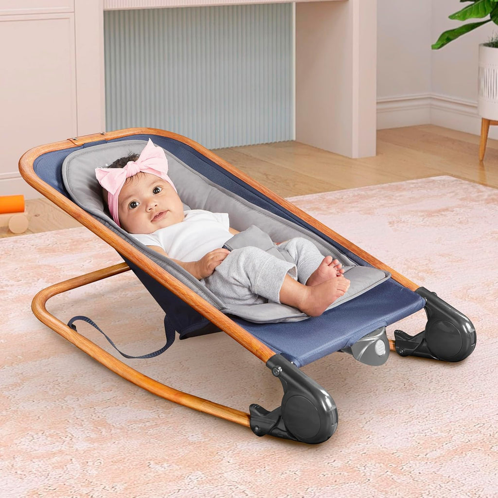 Rock On Me in-1 Baby Rocker and Stationary Seat, Blue