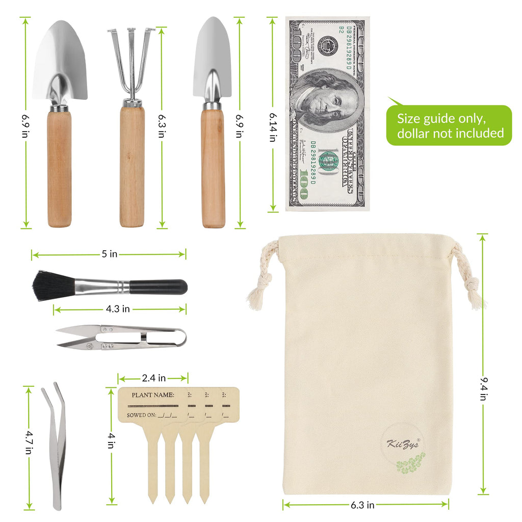 Indoor Garden Tools for Gardening - 12-Piece Small Garden Tools Set - Indoor Gardening Gifts for Women - Mini Hand