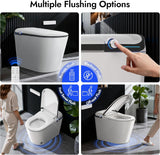 WANSID Elongated Smart Toilet With Bidet Built-in, Auto Open/Close Lid, Soft-Closed Heated Seat