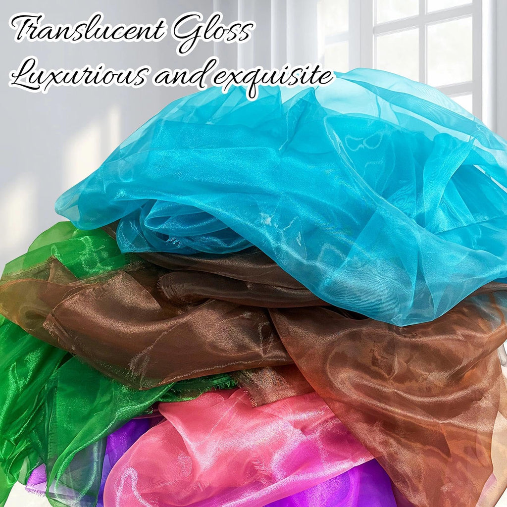 Gold Sheer Organza Fabric, 2.2yd x 60in Wide, for Wedding Decor & Crafts