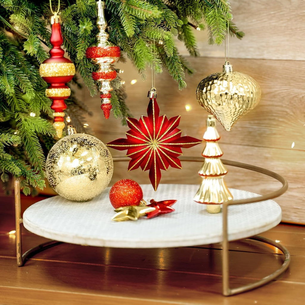 Assorted Christmas Tree Ornaments Set for Holiday Home - Set of 80