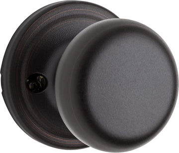 Hancock Dummy Door Knob, Single Sided Handle for Closets, French Double Doors, and Pantry, Venetian Bronze