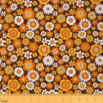 Groovy Retro Fabric By The Yard Decorative Soft