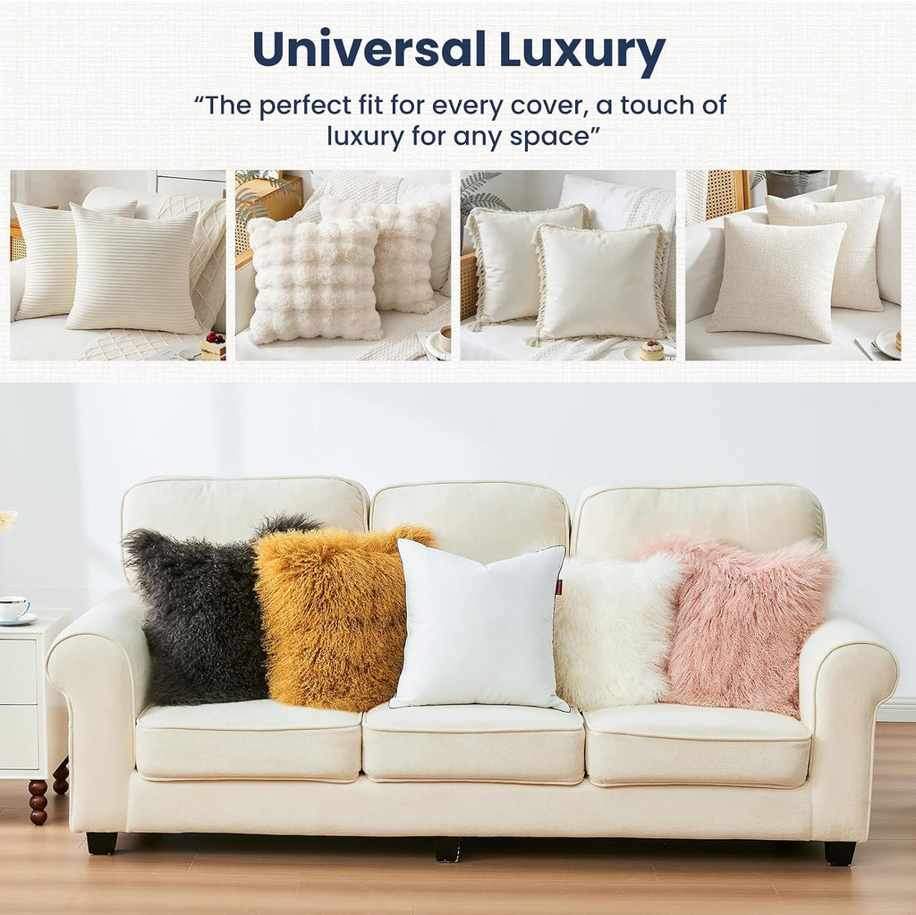 Down Pillow Inserts 20x20, 100% Goose Down Feather Throw Pillows Inserts - Ultra Plush, Decorative Pillow Insert