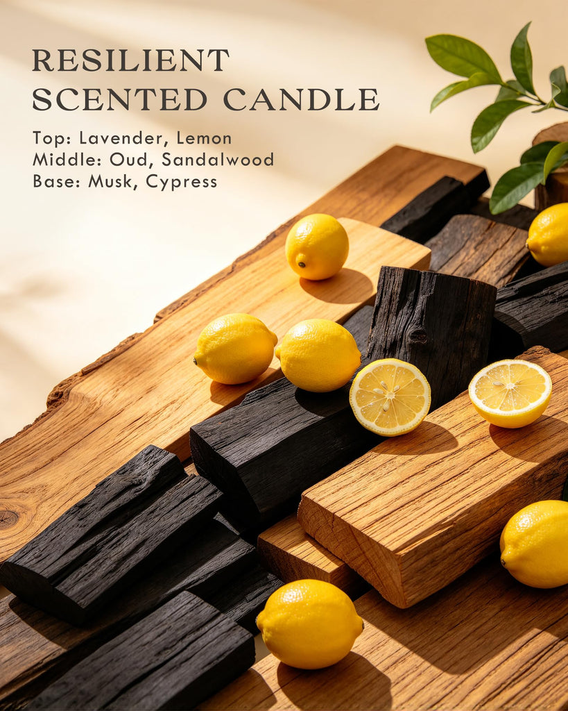 3-Wick Scented Candles, Resilient (Obsidian) 15 oz Soy Wax