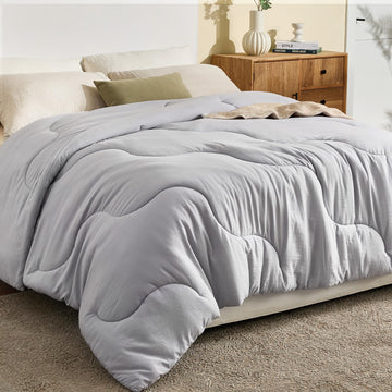 King Size Comforters Duvet Insert, Soft Down Alternative with Corner Tabs, Quilted Comforters for All Seasons, Machine