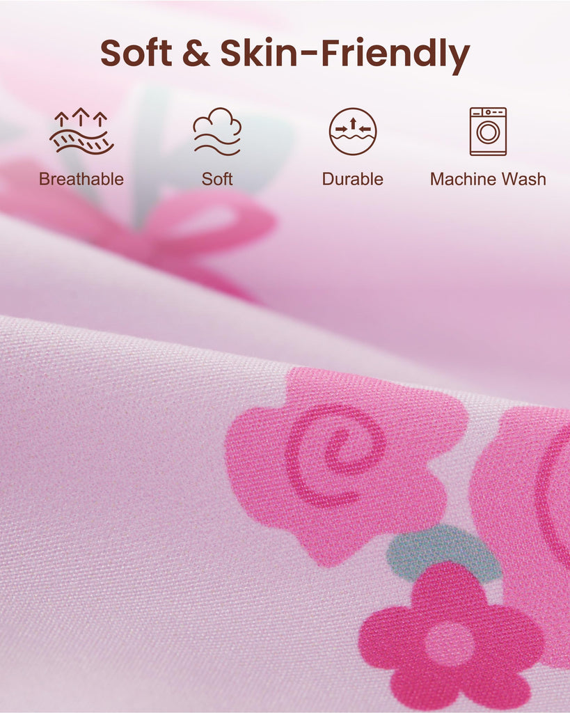 Fitted Baby Crib Sheets, 4 Pack, 52x28 in, Strawberry Pink