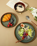 Stoneware Dinnerware Sets, Ceramic Plates and Bowls Set, Microwave & Dishwasher Safe Kitchen Dishes