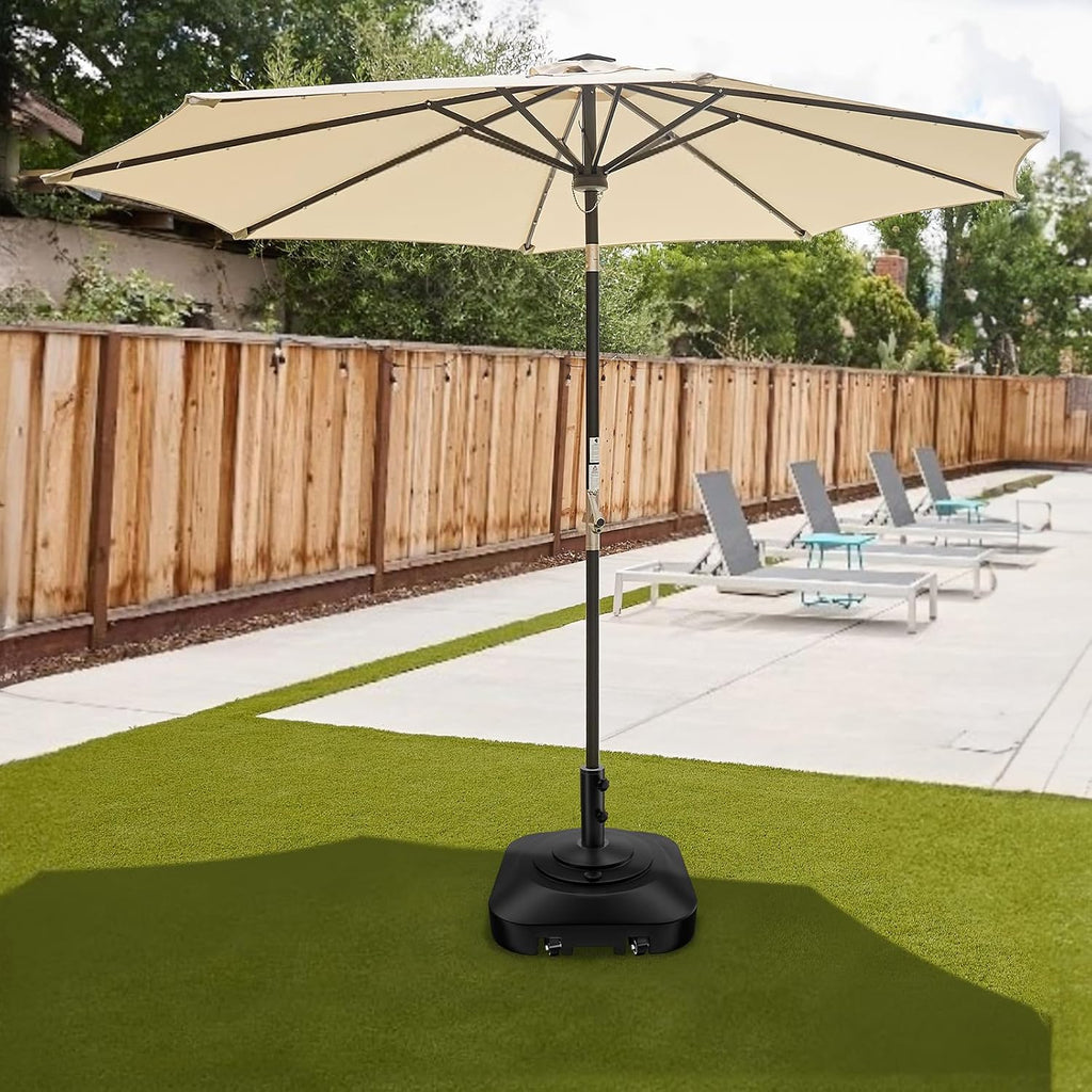 Umbrella Base with Wheels, Umbrella Stand Base Heavy Duty 100lb Windproof