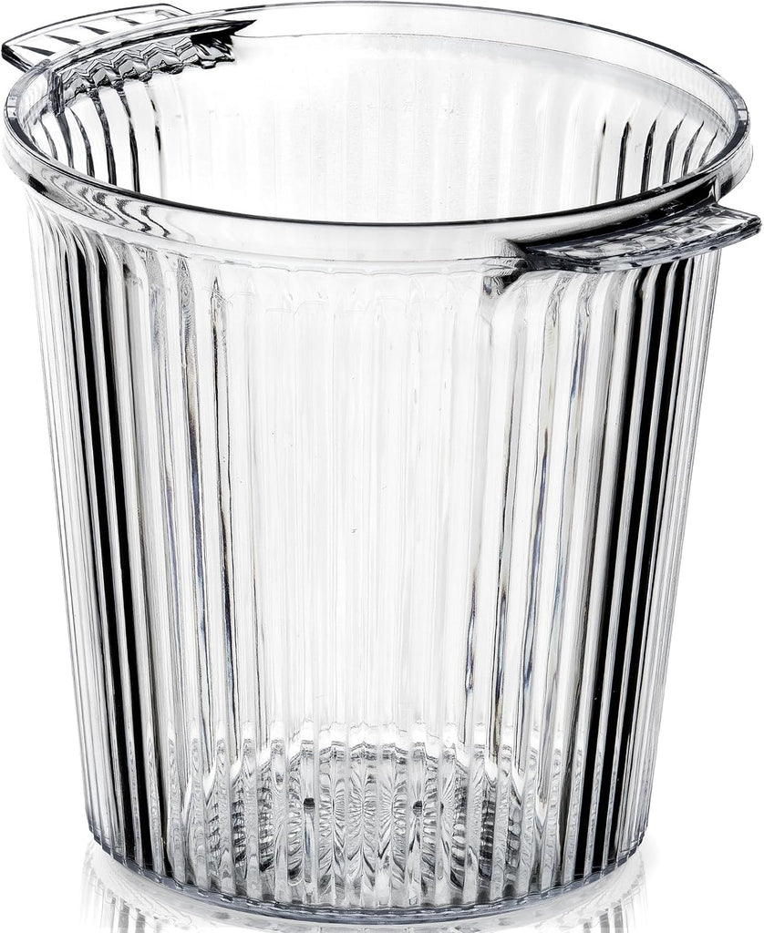 Acrylic Ice Buckets with Handles, 2.5 Liter Crystal Clear Wine Buckets, Perfect Champagne Bottle Tubs - Set of 6
