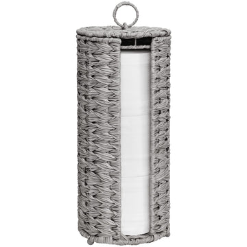 Toilet Paper Storage with Lid, Wicker Toilet Paper Holder
