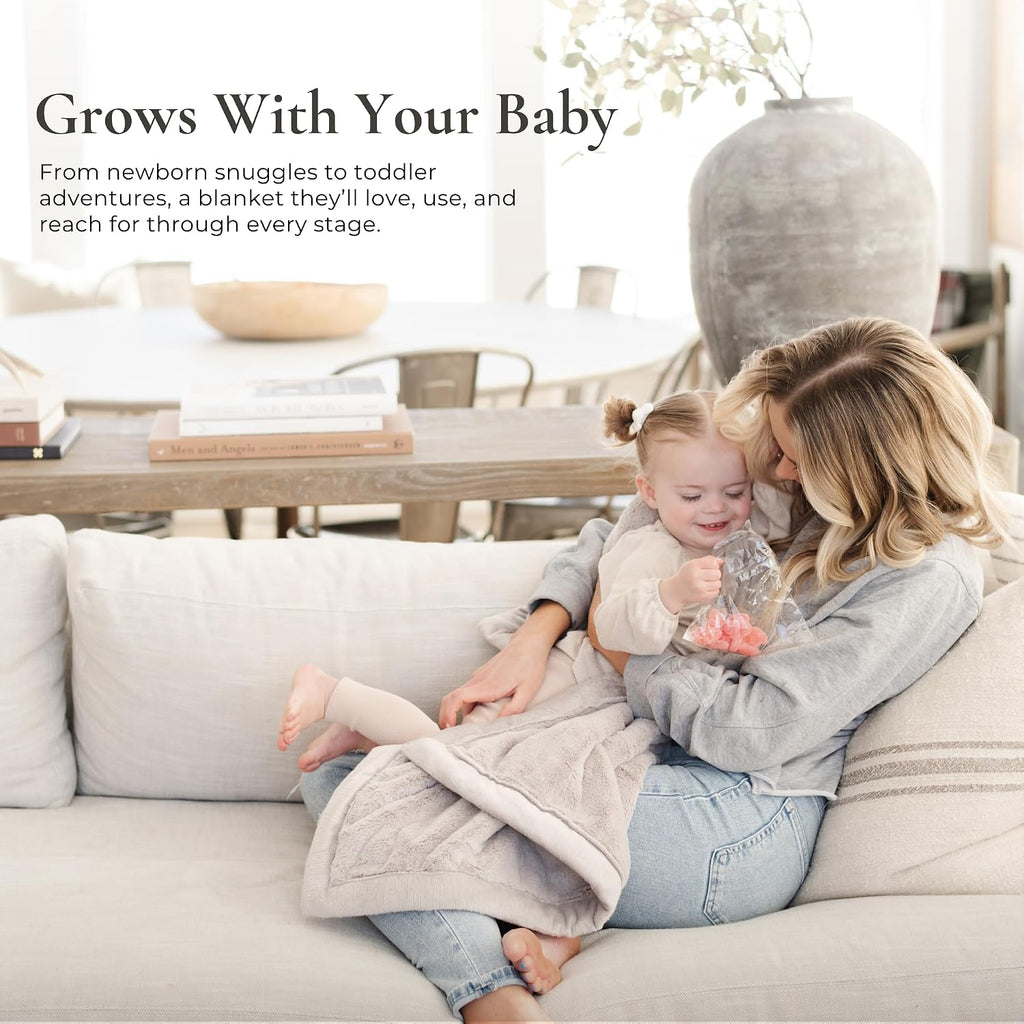 Luxury Receiving Blankets for Babies | Ultra-Soft Lush and Boutique Quality Baby Blanket | Feather - 40" x 30"