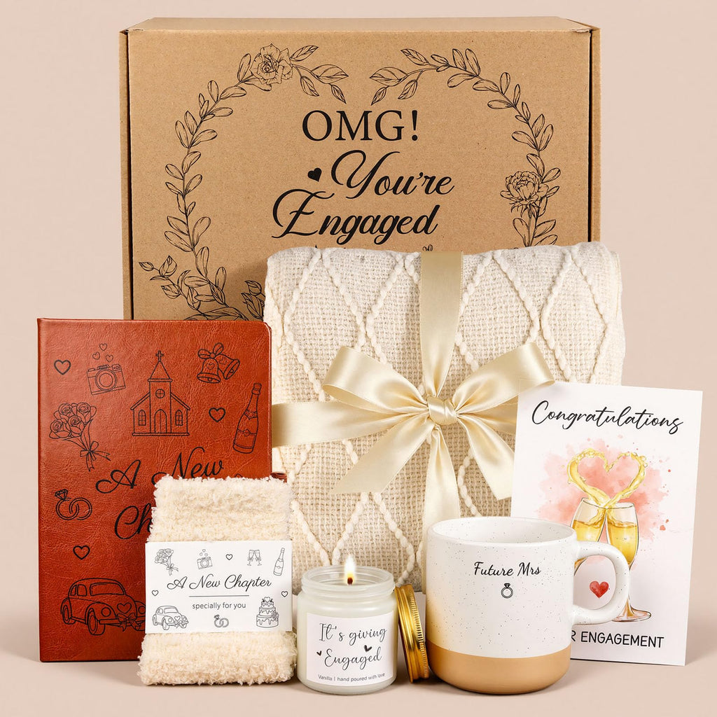 Engagement Gifts for Women, Bride to Be Gift Box, Future Mrs Mug, Newly Engaged Gifts for Best Friend, Engagement