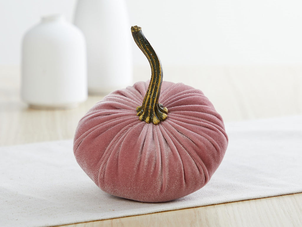 Set of 4 Velvet Pumpkin (Sm Gray Taupe Ivory Blush)