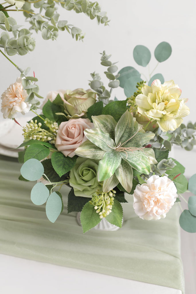 Artificial Flower Combo Fake Peony Rose Silk Flowers for DIY Wedding Bridal Bouquet Centerpieces Arrangements Party