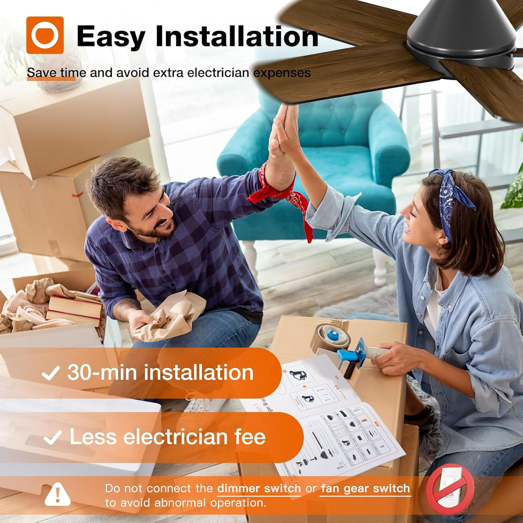 Ceiling Fans with Lights, 32 inch Low Profile Ceiling Fan with Light and Remote Control, Flush Mount, Reversible, 3CCT, Dimmable, Quiet, Black Small Ceiling Fan for Bedroom Indoor/Outdoor Use A103-B0CLNL413S