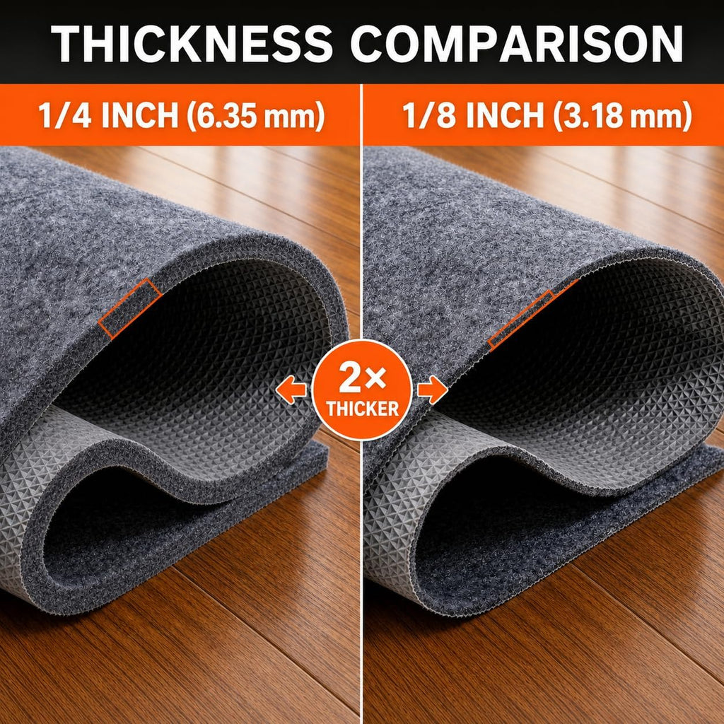 Non Slip Rug Pad 5x7 Ft, 1/4" Thick Rug Mats, Carpet Padding for Under Rugs