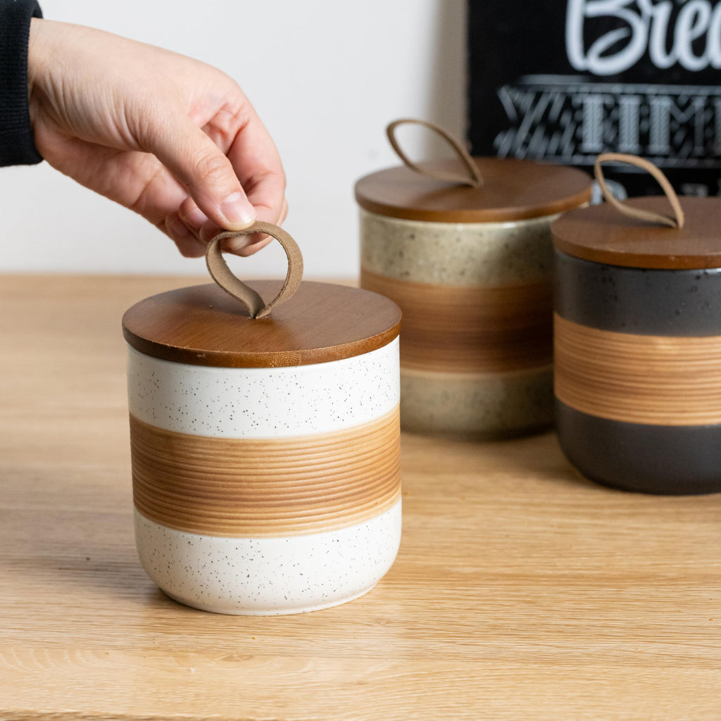 Large Coffee Container with Lid, Ceramic Coffee Jar for Counter