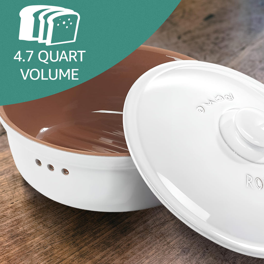 Round Ceramic | Ideal for Bread Storage, Fruits, Vegetables - Ø 11.8 Inch (30.0 cm)