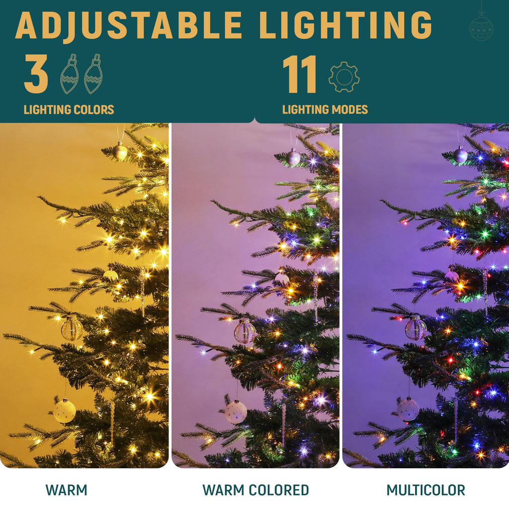 6.5ft Prelit Aspen Fir Artificial Christmas Tree with Remote