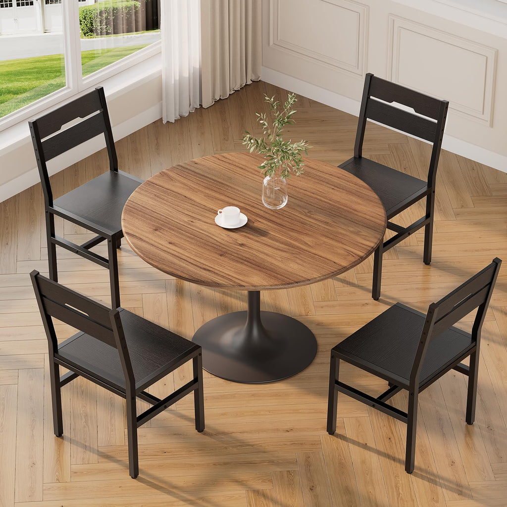 Black Set of 4, Kitchen Chairs Set of 4