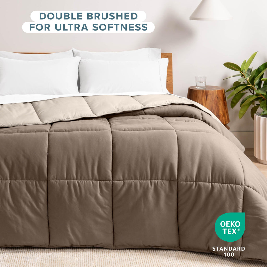 Comforter - Reversible Colors - Goose Down Alternative - Ultra-Soft - Premium 1800 Series - All