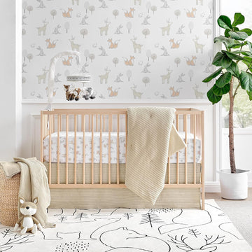 Baby - Mills Waffle Crib Bed Set - Baby Nursery Set - Taupe - Taupe Textured Waffle - 4 Piece Set Includes Quilt