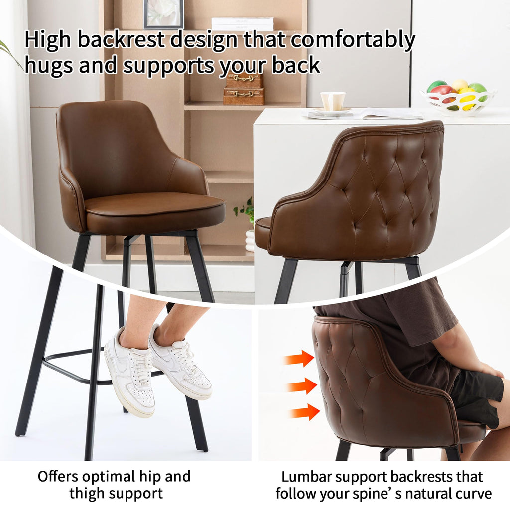 Bar Height Bar Stools Set of 4, 30" Stools with Back Island