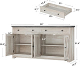 Buffet Cabinet with Storage, Sideboard Storage Cabinet with Drawers, Coffee Bar Cabinet, Kitchen Cabinet with Doors