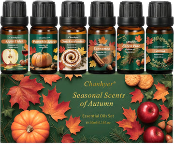 Autumn Fall Essential Oils Set for Diffusers 6 x 10 ml - Set of 6