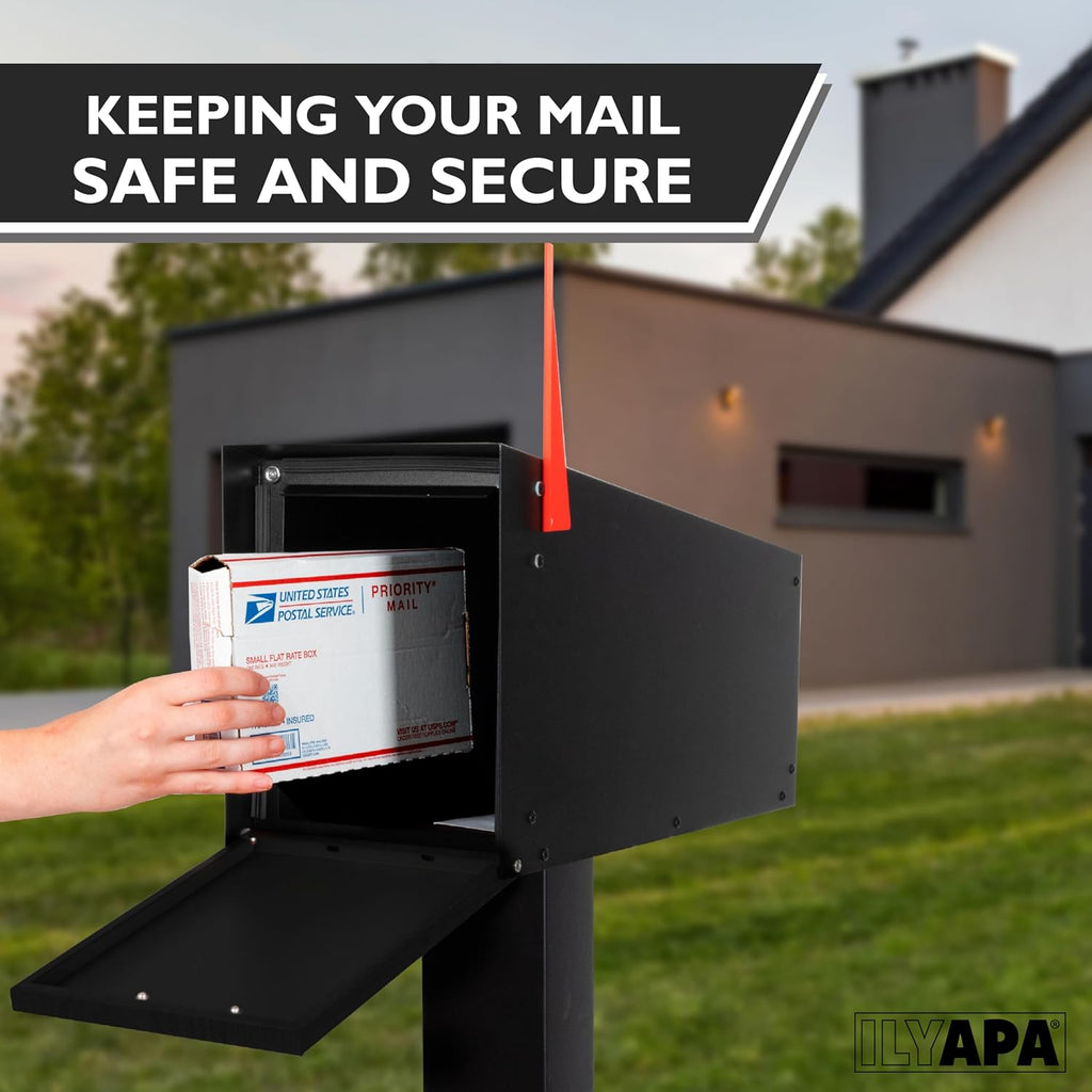 Modern Angle Design Post Mount Modern Mailbox