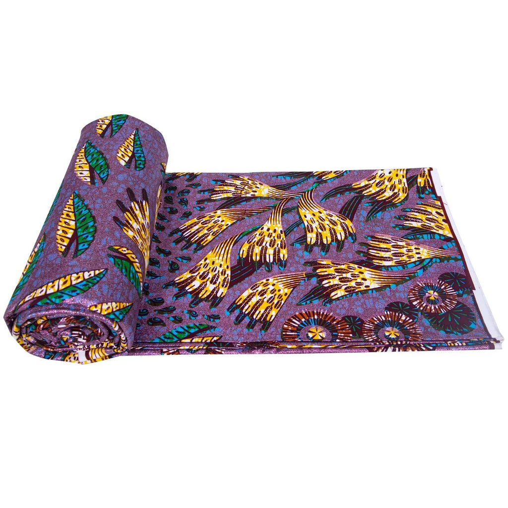 African Fabric 100% Cotton African Ankara Print Kente Gold Stamping Fabric 3 Yards One Piece 1576