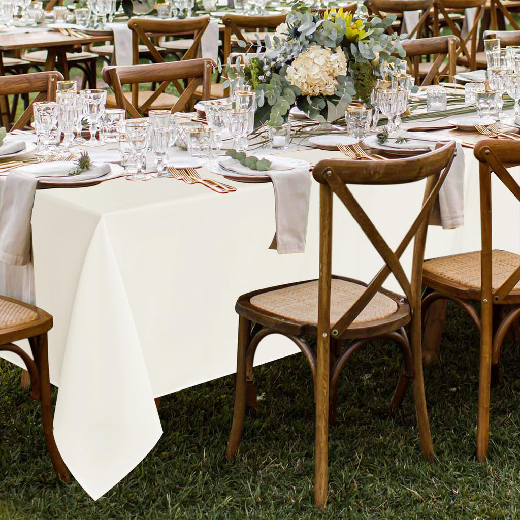 8 Pack Ivory Tablecloths 70x120 Inch for 6-8 Ft Rectangle Tables