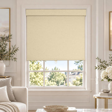 Cordless Blackout Roller Shades, Cream