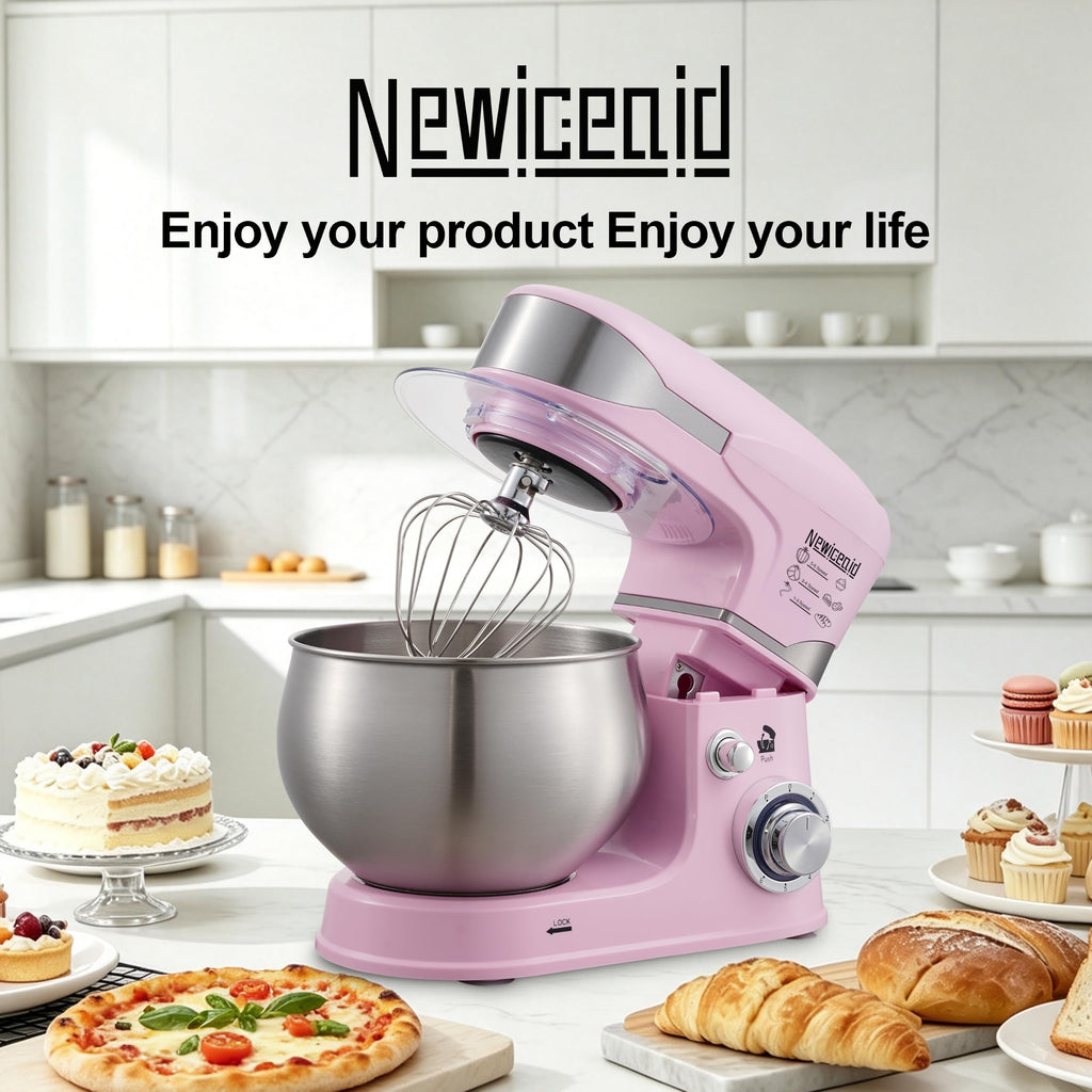 6-Speed 5.3QT+3.2QT Two-Bowl Stand Mixer, SAKURA PINK