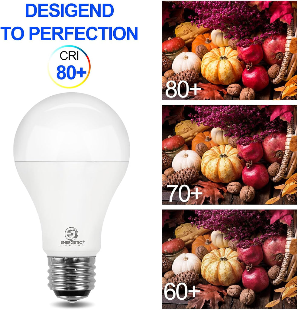 Super Bright 50/100/150W 3-Way A21 LED Light Bulb, 800/1600/2200 Lumens, 2700K Soft White, Non-dimmable, E26 Base, UL