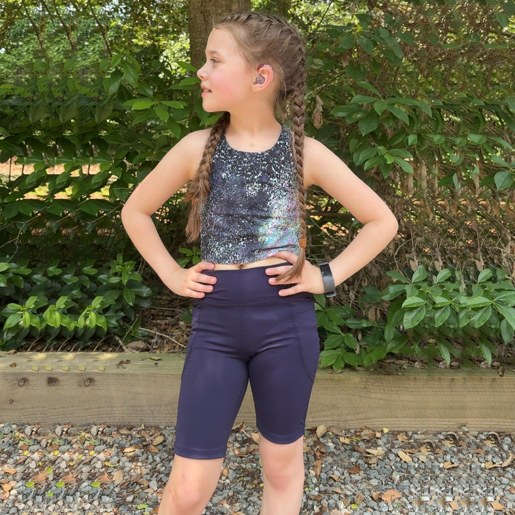 Pack Girls Bike Shorts, High Waisted Athletic Shorts