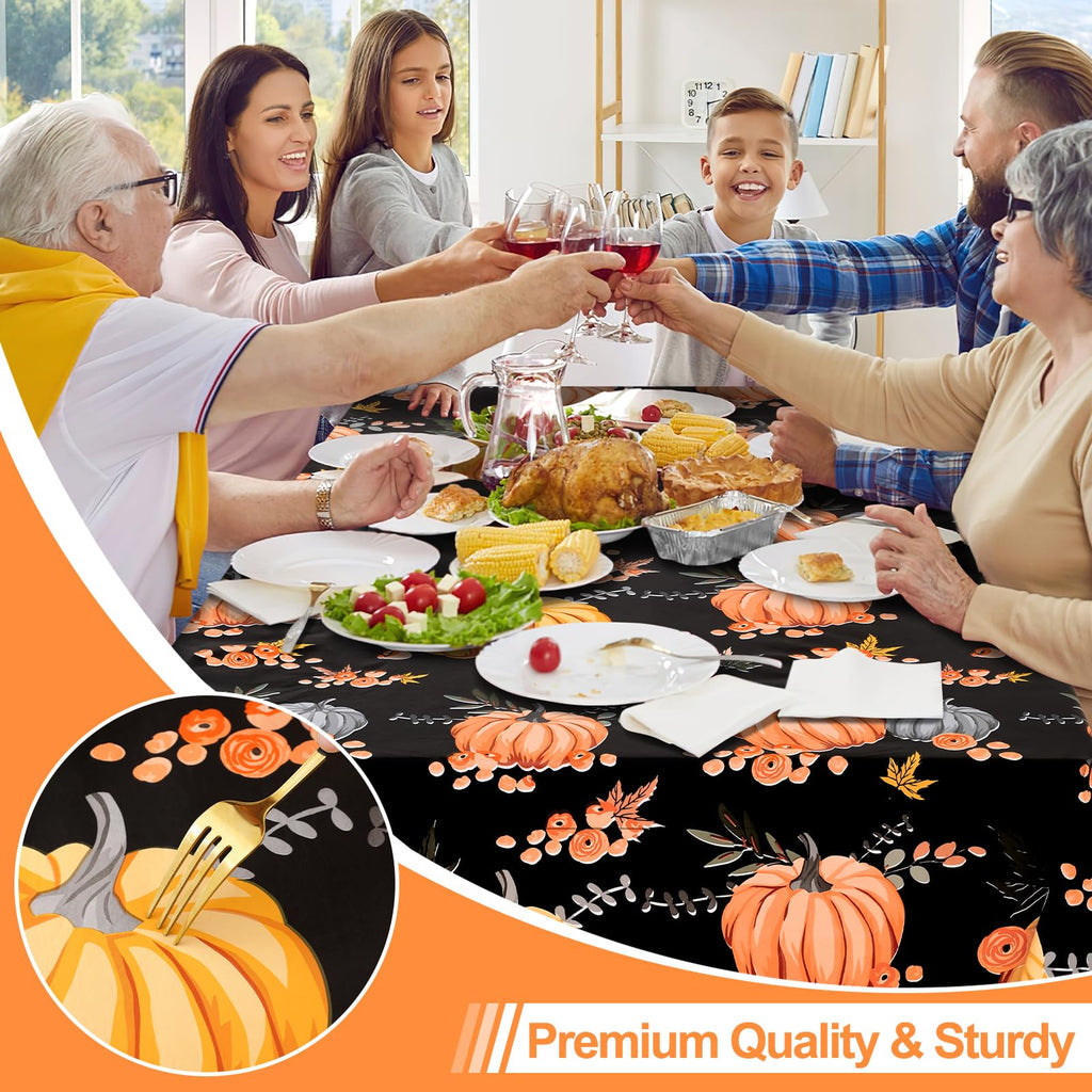 Halloween Waterproof Flannel Backed Vinyl Tablecloth, 60"x102"