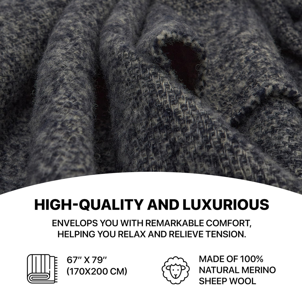 Throw Blanket, Indoor & Outdoor Blankets and Throws, Soft Blanket with Fringes, 65"x79" (170 x 200 cm)