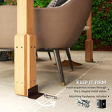 6.6' x 6.6' Outdoor Pergola with Stable Structure and Concre - Image 6