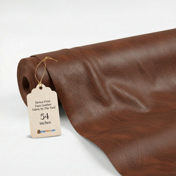 Faux Leather Upholstery Vinyl Fabric by the Yard - 54" Wide, 0.8mm Premium Material for Tablecloths, Boat Seats