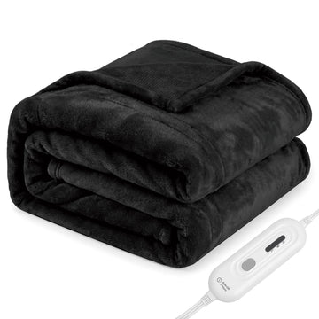 Heated Blanket Throw, Ultra Soft 2-Layer Flannel Electric Blanket