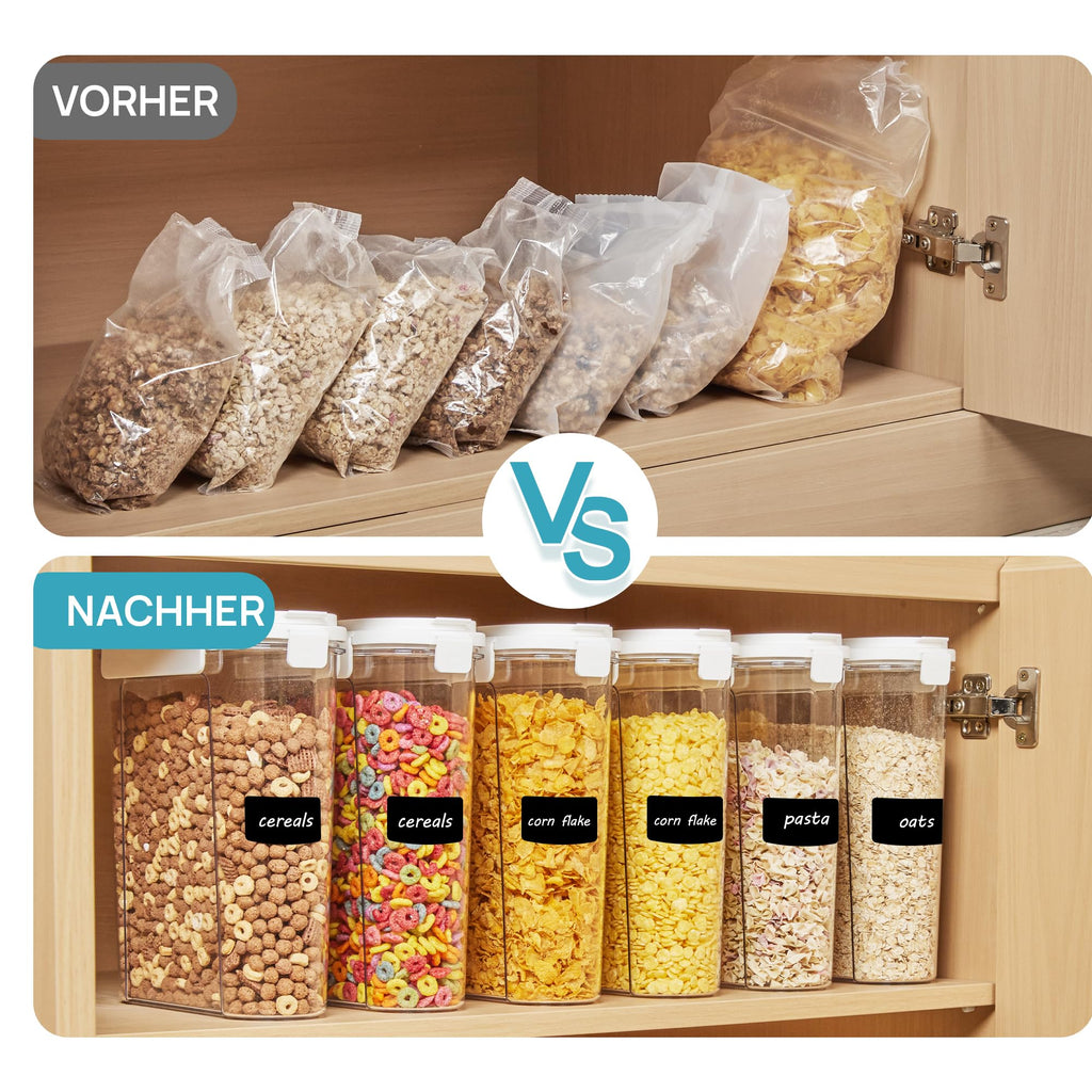 Cereal Containers Set, 3 PCS, 135.2oz/4L