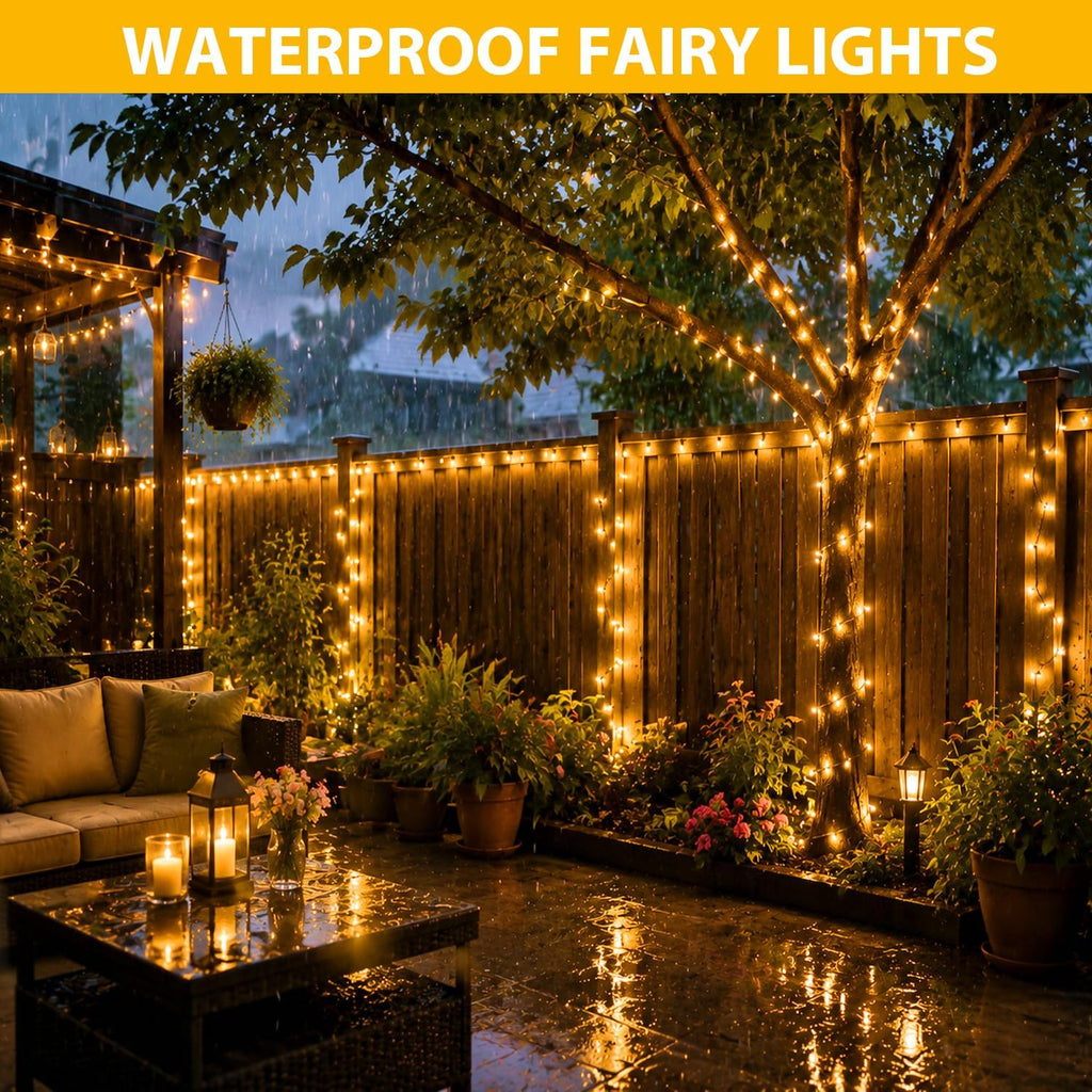 400FT Warm White Christmas String Lights with Remote, Green Wire LED Mini Lights, 8 Modes, Timer, Plug-in Indoor