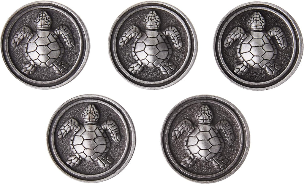 5 Pack Brushed Pewter Cabinet Knobs 1-7/16 inch (37mm) Kitchen Cabinet Handles and Drawer Knobs for Cupboards
