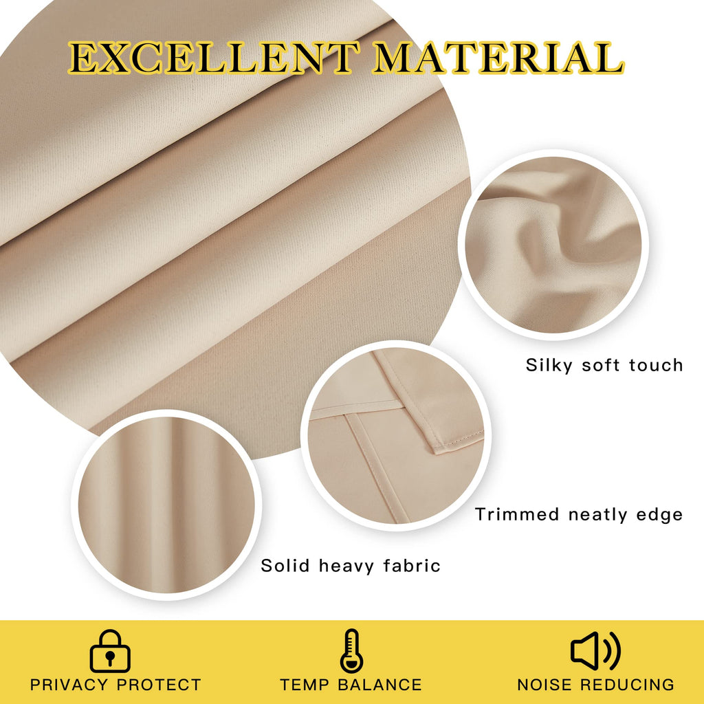 Extra Wide Patio Door Curtain - Energy Smart & Noise Reducing Grommet Thermal Insulated Wide Width Drapes, Sliding